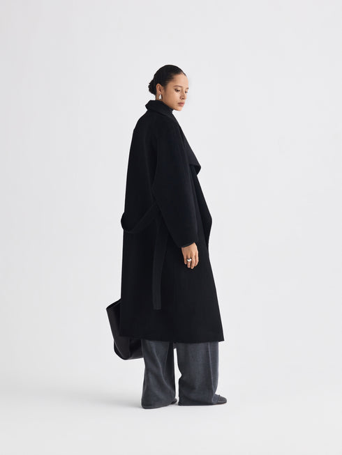 Avrel Draped Wool Coat