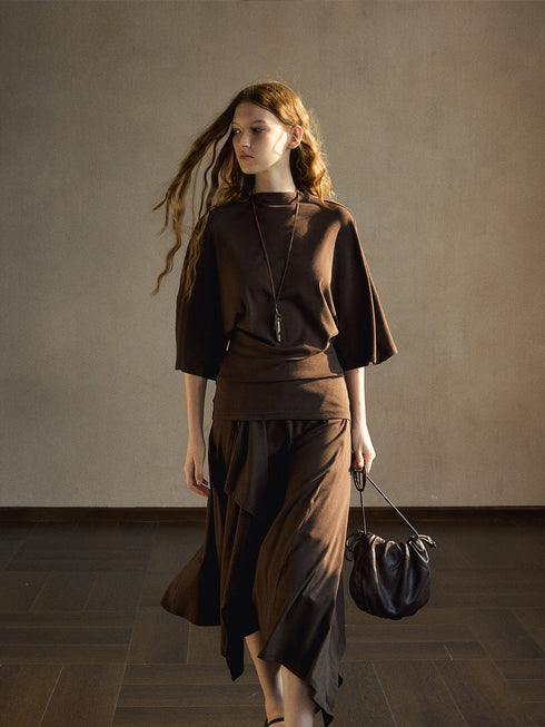 Elara Asymmetric Modal Skirt