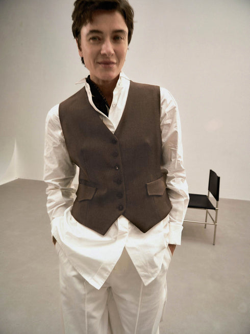 Maelis Tailored Wool Vest