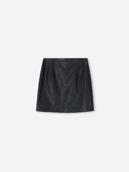 Jupe Mini en Cuir Brillant