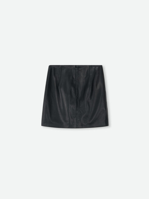 Jupe Mini en Cuir Brillant