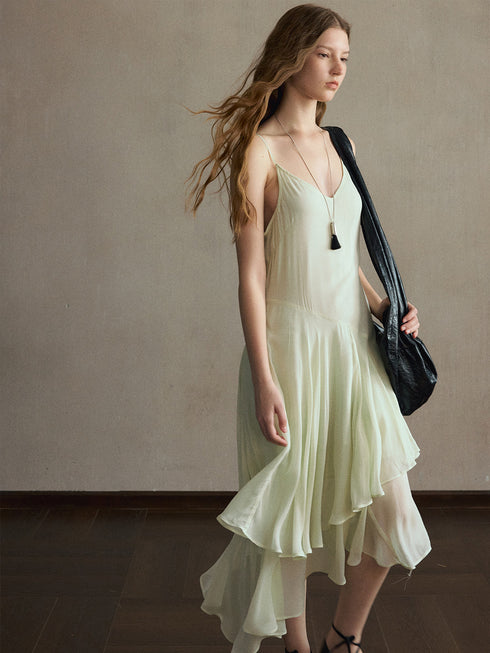 Eira Ruffled Midi Dress