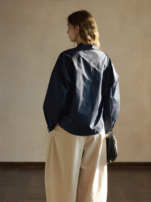 Lune Scarf-Collar Shirt
