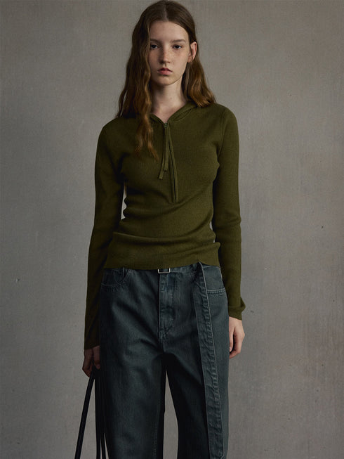 Aven Wool Hooded Top
