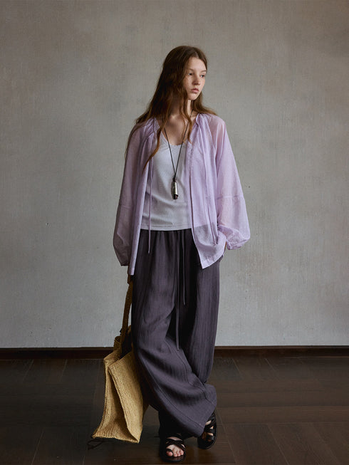 Haze Sheer Drawstring Cover-Up