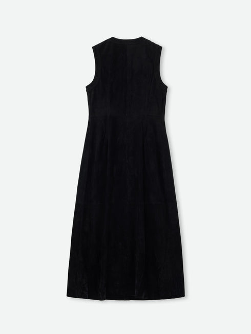 Robe Droite Boutonnée En Suède