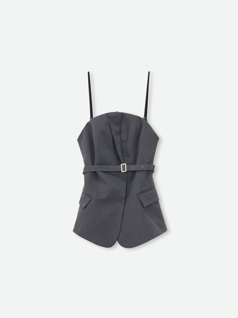 Veste Sans Bretelles Sculptée et Cintrée