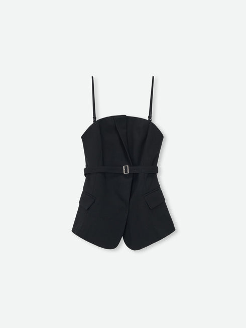 Veste Sans Bretelles Sculptée et Cintrée