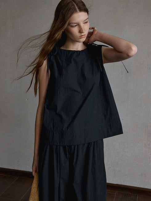 Haze Drawstring Boatneck Top