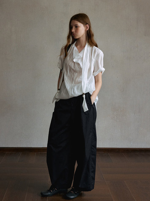 Lumen Pleated Wide-Leg