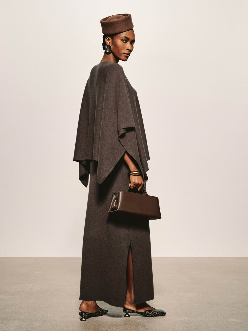 Umber Wool Cape