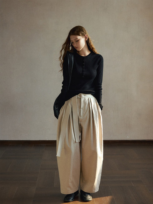 Senna Ribbed Henley Top