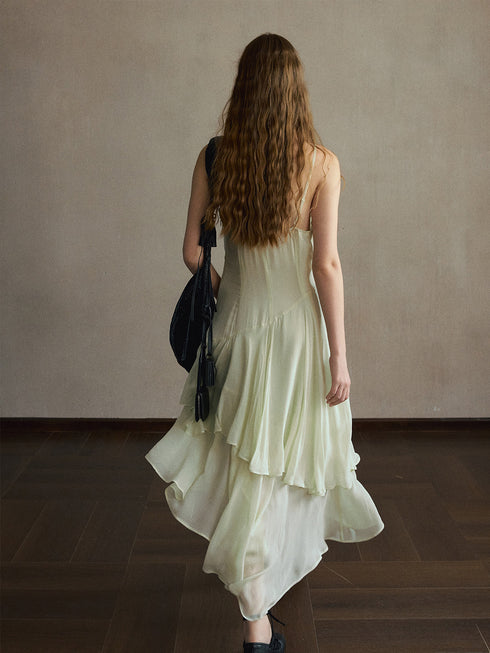 Eira Ruffled Midi Dress