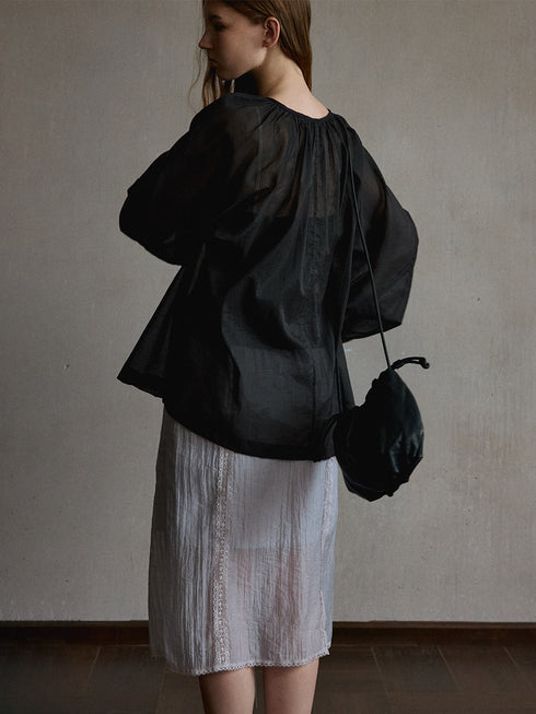 Haze Sheer Drawstring Cover-Up
