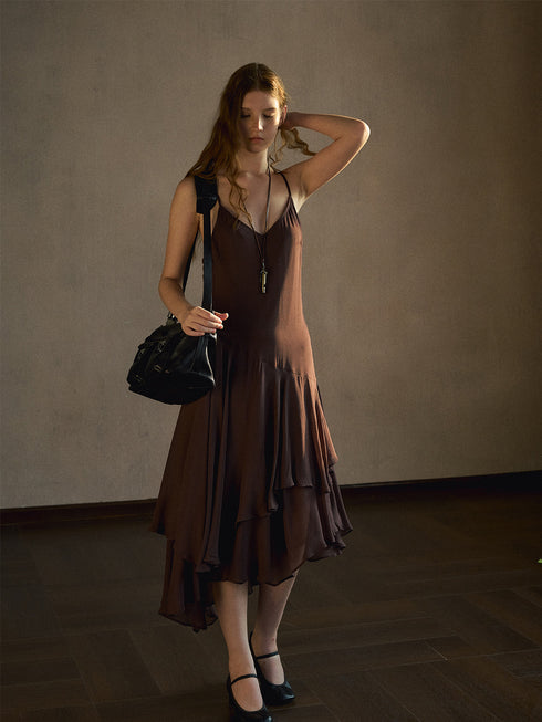 Eira Ruffled Midi Dress
