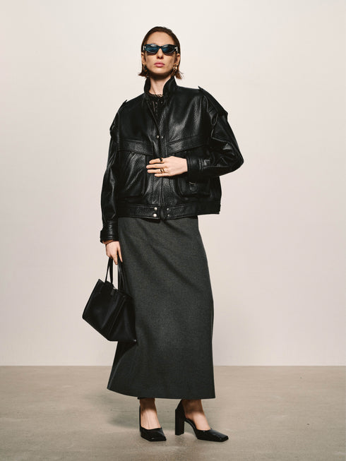 Maxi noble de mezcla de cachemira