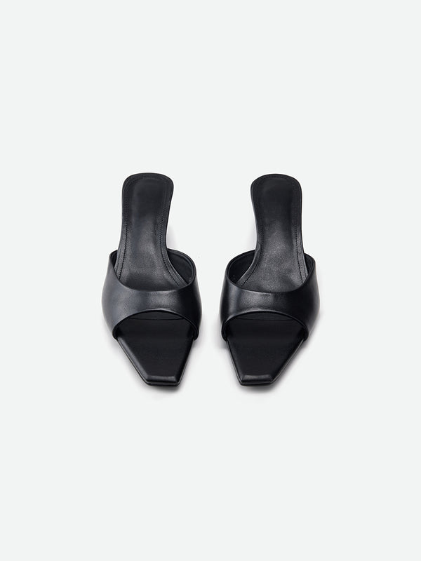Square Leather Mule