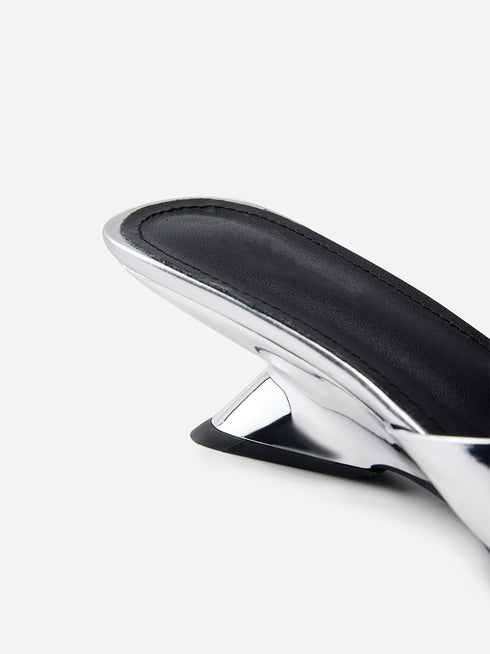 Square Leather Mule