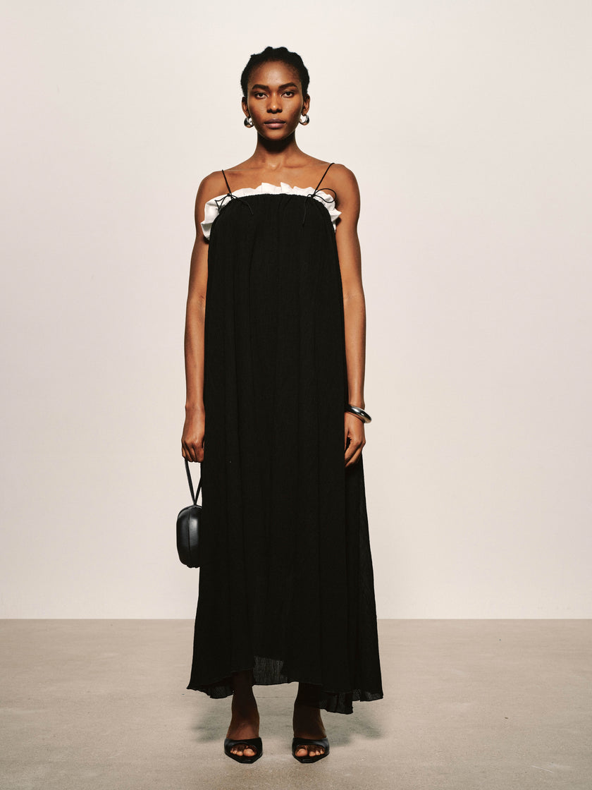 Crepe Cotton Volume Maxi