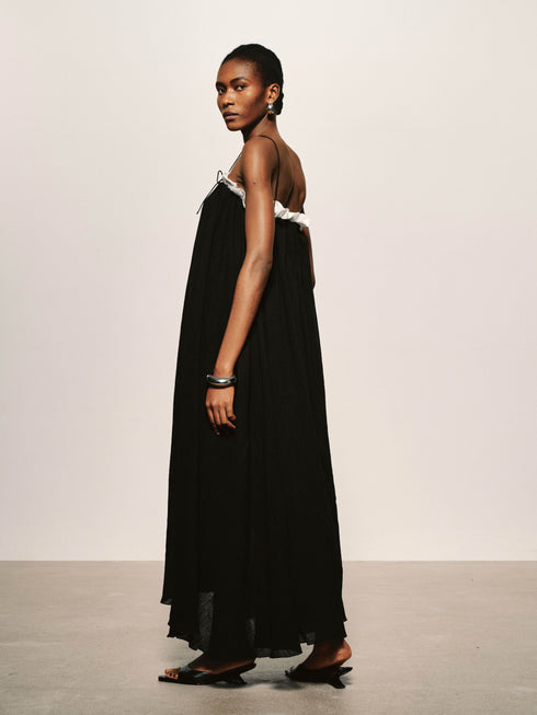 Crepe Cotton Volume Maxi