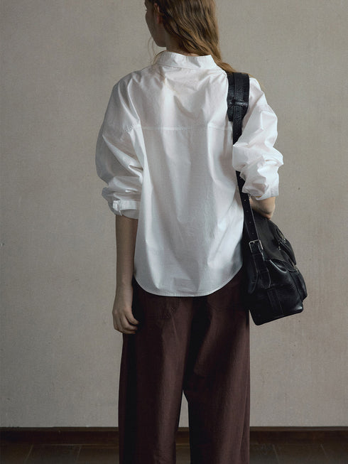 Lune Scarf-Collar Shirt