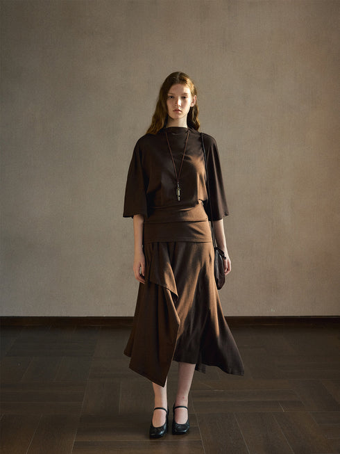 Elara Asymmetric Modal Skirt