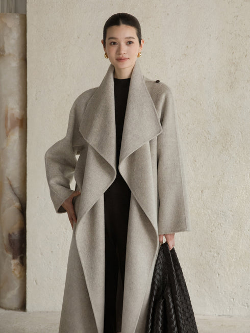 Avrel Draped Wool Coat