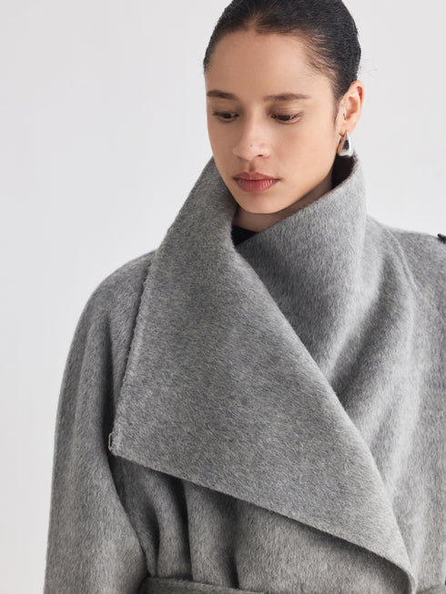 Avrel Draped Wool Coat
