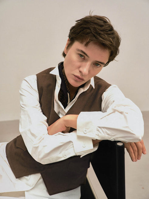 Maelis Tailored Wool Vest