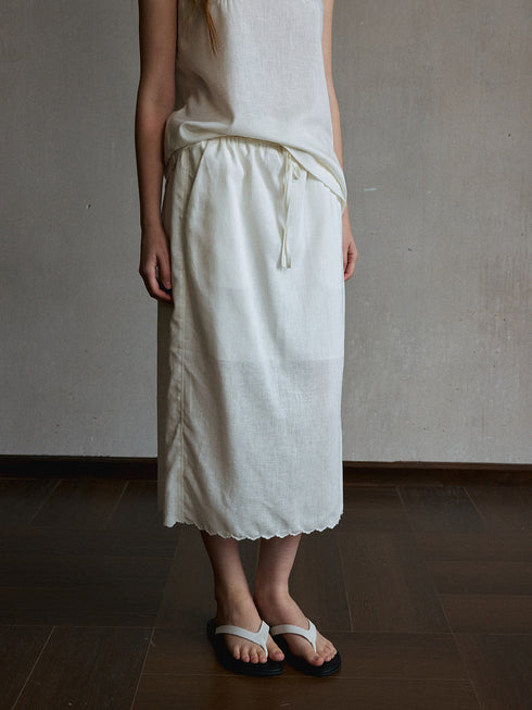 Lisse Embroidered Lyocell Skirt