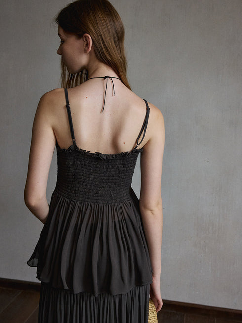 Cinder Shirred Cami