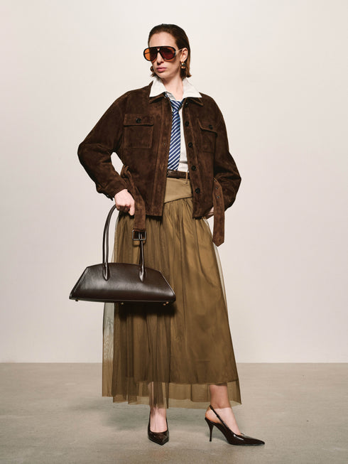 Suede Utility Field Jacket