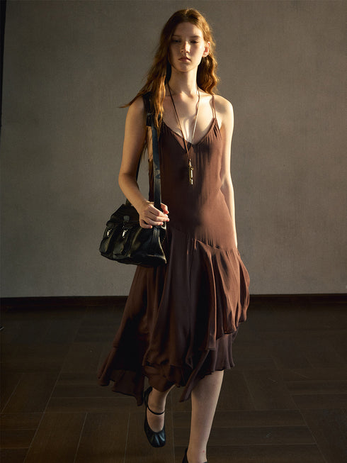 Eira Ruffled Midi Dress