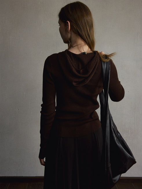 Aven Wool Hooded Top