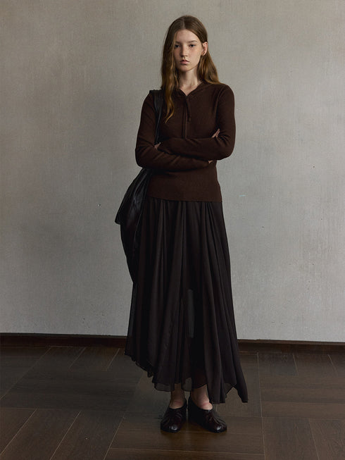 Aven Wool Hooded Top