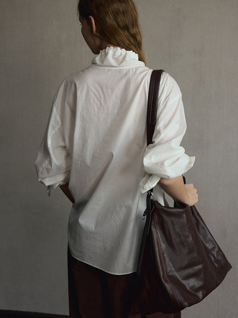 Eira Ruffle-Neck Shirt