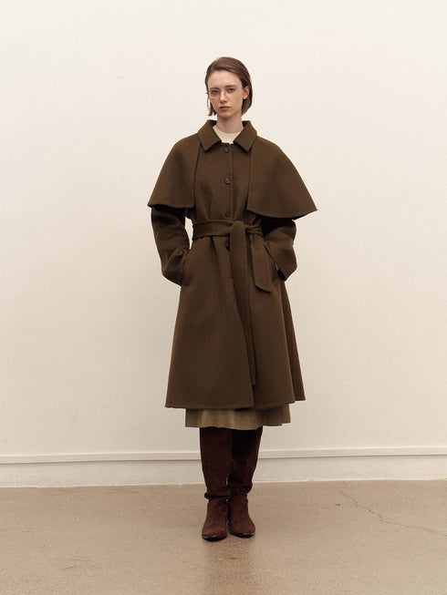 Orelle Wool Cape Coat