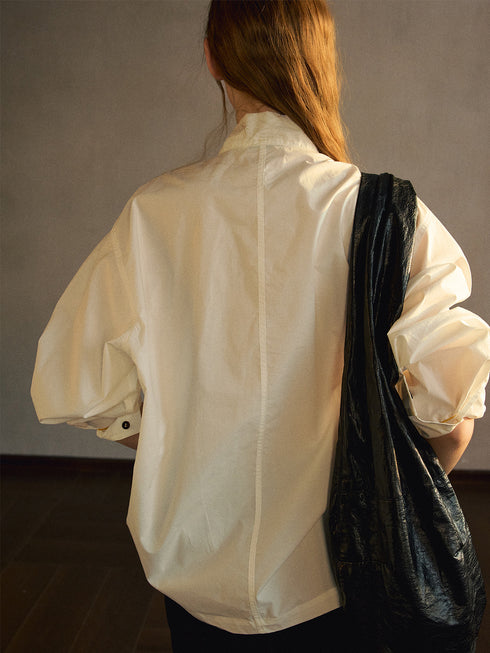 Maela Beaded Scarf Shirt