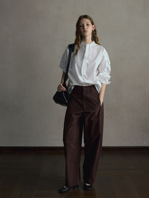 Lune Scarf-Collar Shirt