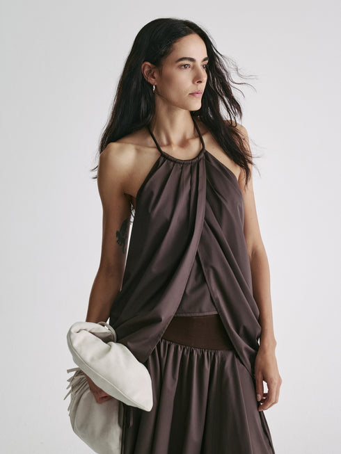 Obscura Draped Halter Top