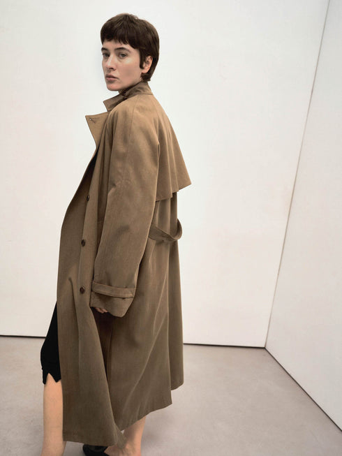 Eira Belted Tencel Coat
