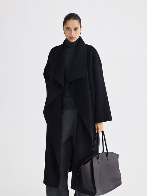 Avrel Draped Wool Coat