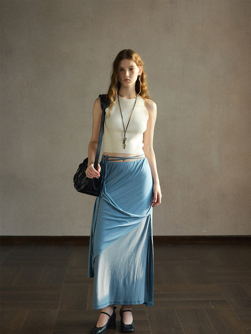 Liora Layered Silk Skirt