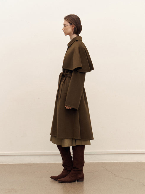 Orelle Wool Cape Coat