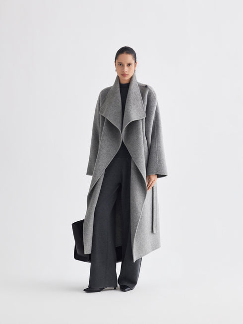 Avrel Draped Wool Coat