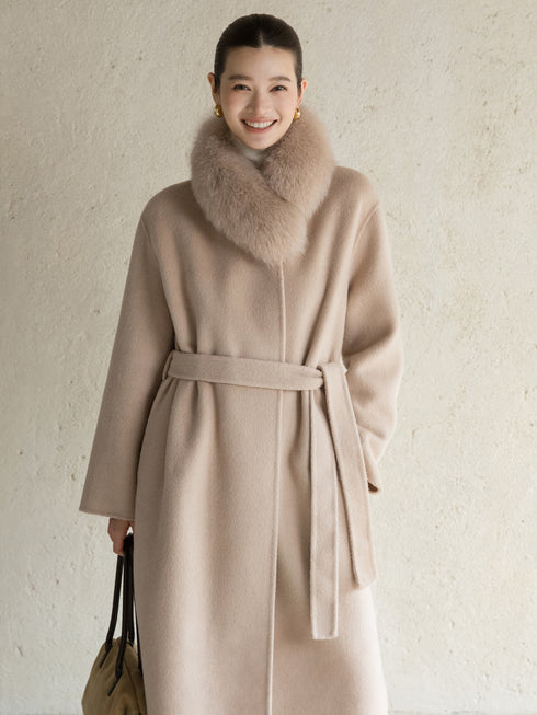 Mirelle Wool Scarf Coat