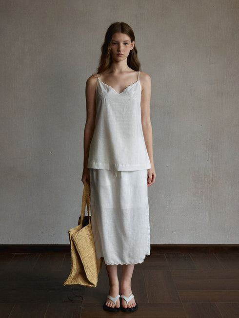 Lisse Embroidered Lyocell Skirt