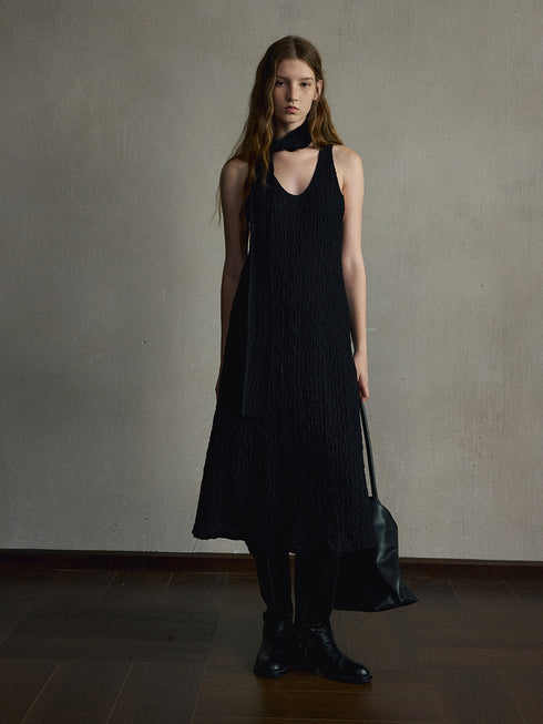 Miren Scarf-Neck Dress