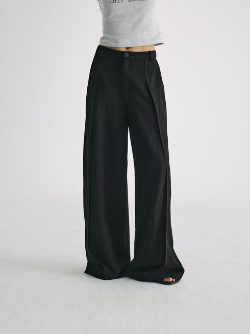 Lucent Textured Wide-Leg
