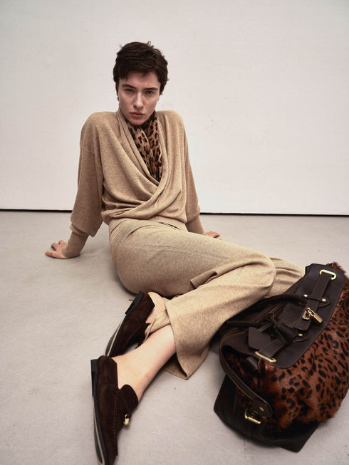 Liora Wide-Leg Wool Trousers